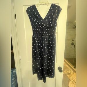 NWT Old Navy Navy Blue Floral Midi Dress